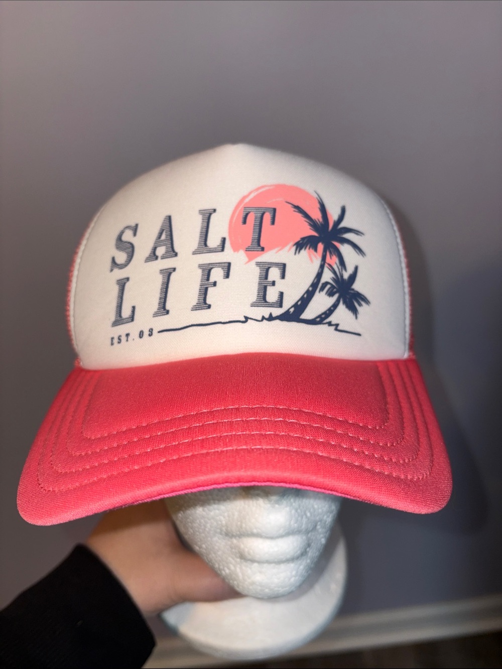 Salt Life Neon Trucker Hat in Flamingo From Buckle OSFM